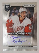 2013-14 Panini Prizm Hockey DANNY DeKEYSER Rookie Auto RC SP #A-EY Red Wings MT
