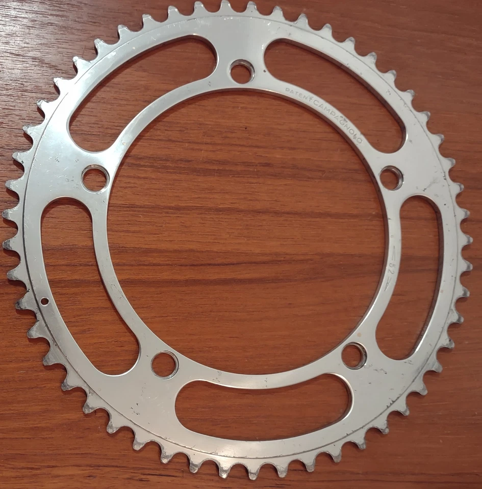 Campagnolo Bike Chainring Silver Color 5x Bolt 144mm bcd 52 Tooth   - Image 2 of 4