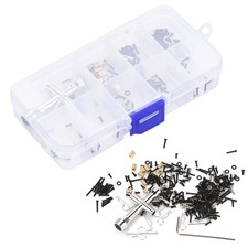 252pcs Stainless Steel M1.4 Screws Assortment+Wrench for Axial SCX24 1/24 RC Car