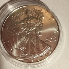 2012 US Silver Eagle 1 Troy Oz. 999 Fine Silver $1. Satin Finish US Mint. VGC