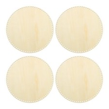 12" Diameter Crochet Basket Bottom, 4Pcs Round Blank Crochet Knitting Wooden ...