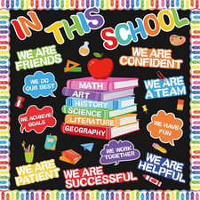 Motivational Bulletin Board Set Positive Classroom Decor Colorful Classroom Affi