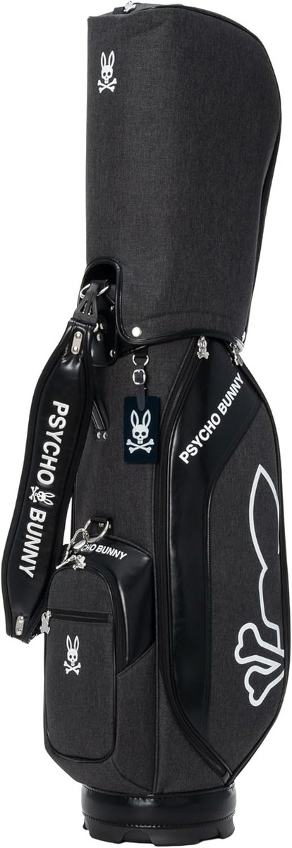 タツ様　新品未使用Psycho Bunny カートバッグ&ペットボトルホルダー PSYCHO BUNNY Golf Men's Caddy Bag LPV 9 x 46 inch 3.5kg Black