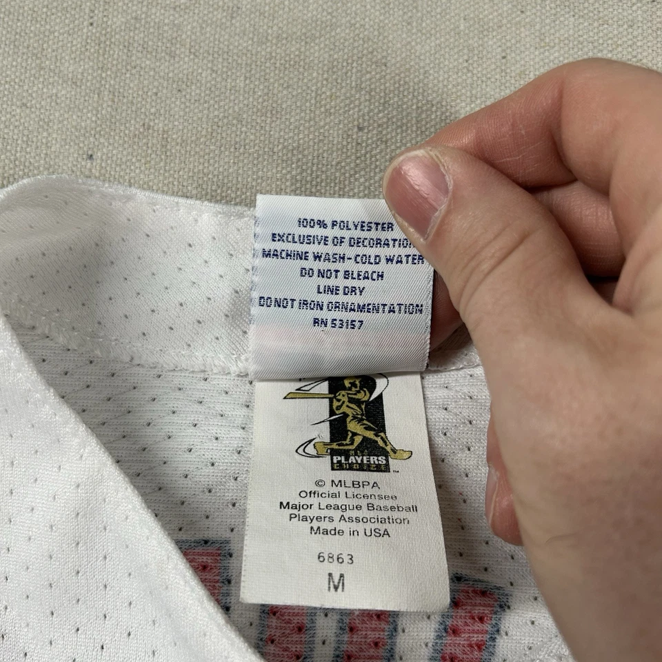 Camiseta de béisbol vintage Majestic Chipper Jones niños M Atlanta Braves MLB años 90 EE. UU. Foto 4 de 4
