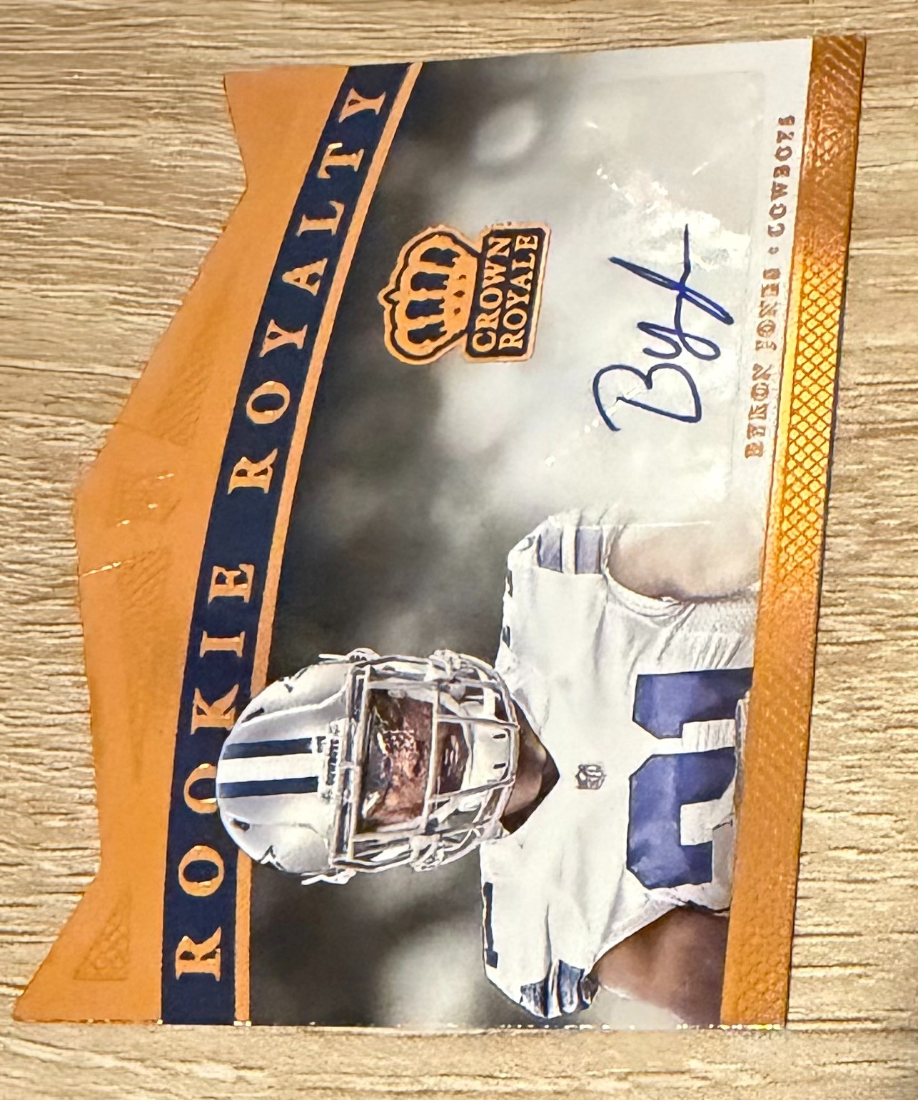Byron Jones Panini Crown Royale Rookie Royalty Signatures #BJ Gold