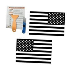 2PCS American Flag Rear Window Sticker Decals, Matte Vinyl Car Back 29 16IN