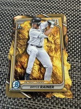 Bryce Rainer 1st 2024 Bowman Chrome #BDC-86 Gold Nugget Detroit Tigers SSP /49