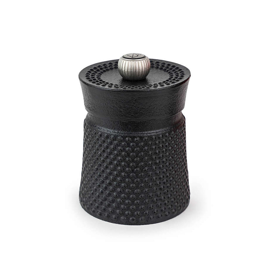 Peugeot Bali Black Cast Iron Pepper Mill and Salt Cellar Set ( NEW ) - Full Box