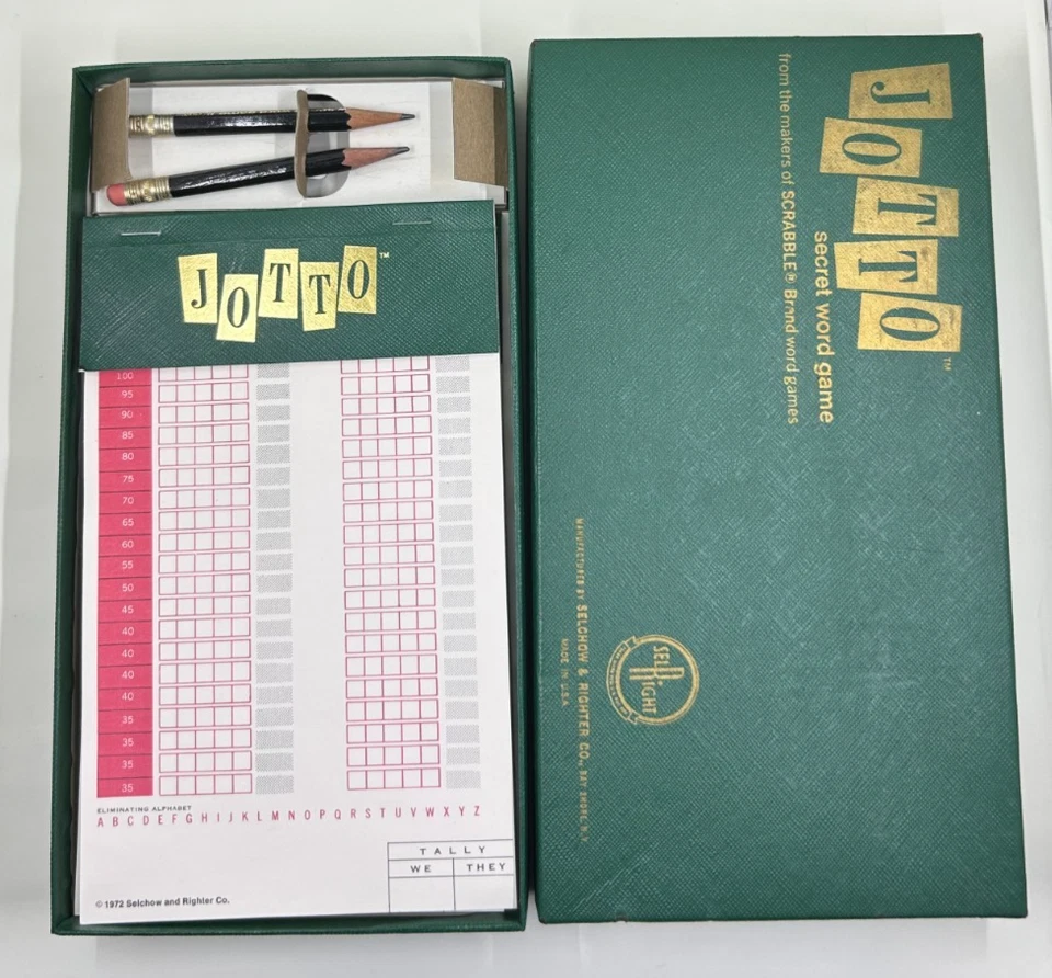 VINTAGE JOTTO 1972 Secret Word Game by Selchow & Righter From Maker of Scrabble - Image 3 of 4