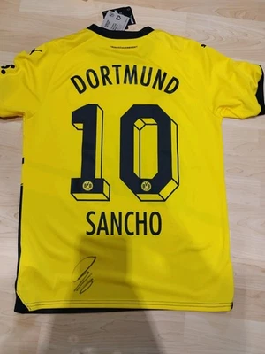 BVB Borussia Dortmund Trikot Sancho Signiert Gr. M - Bild 1 von 3