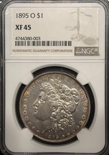 1895-O MORGAN DOLLAR NGC XF45