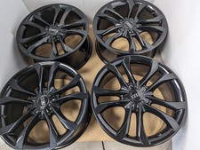 4X BLACK GENUINE AUDI S4 A4 A3 VW EOS GOLF MK 6 7 TOURAN CADDY 18" ALLOY WHEELS