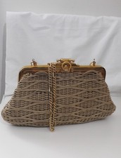 Roberta di Camerino Borsa Vintage Beige tessuto intrecciato ottima! Originale