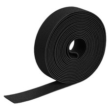 Twill Elastic Band Double-Side 1" Flat 4 Yard Flat Elastic Cord Black