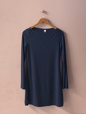H&M Dark Navy Blue Long Sleeve A-Line Mini Dress Size M
