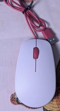 Raspberry Pi Official Wired Optical USB Mouse Red White RPI-MOUSE Desktop Laptop