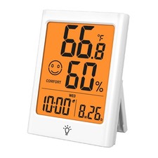 Digital Indoor Thermometer for Room, Smart Temperature Humidity Monitor white