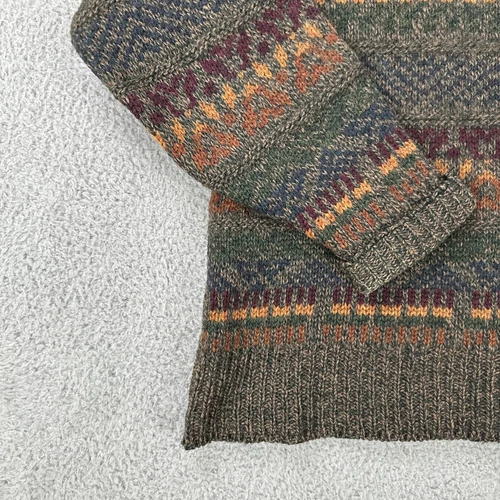 Vtg American Eagle 100% Shetland Wool Sweater Women Medium Fair Isle Nordic - Picture 12 of 19