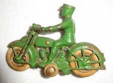 KILGORE ---- 1931 ---- cast iron SOLO COP POLICE MOTORCYCLE antique toy