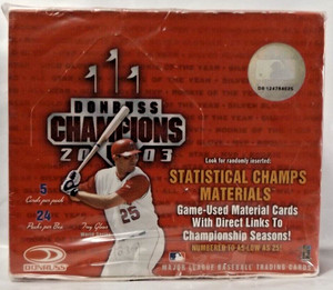 2003 Donruss Champions Baseball - 120 Cards Heritage Auction Sealed Retail Box