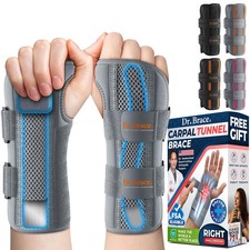 Adjustable Wrist Brace Night Support for Carpal Tunnel, Doctor Developed, Upg...
