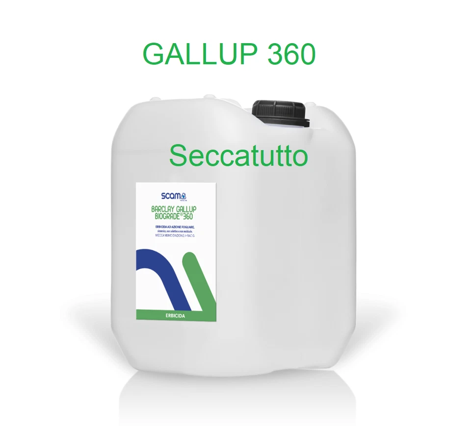 SCAM GLIFOSATO Gallup / Logrado360 SL - Tanica 5 LT Glifosate seccatutto ** PROMO**