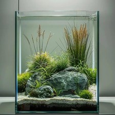 Vimvins 2 Gallon Glass Fish Tank, Easy to Maintain Small Aquarium 2