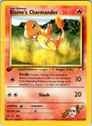 Blaine's Charmander 061/132 Gym Heroes Pokemon DMG 1st Edition