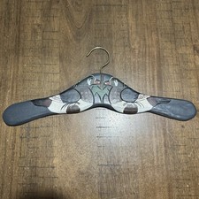 Vtg Hand Carved Painted Wood Ducks Clothes Hanger 17  Wildlife Nature in EUC 