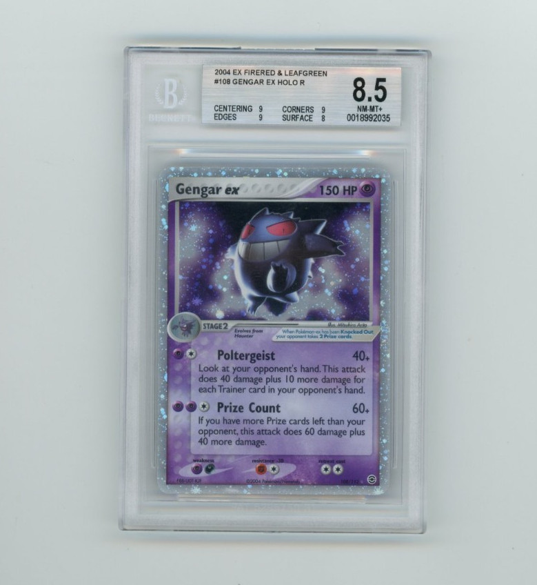 Gengar EX 108/112 Fire Red & Leaf Green EX Pokemon Card Holo BGS 8.5
