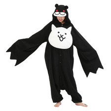 SAZAC The Battle Cats Neko Black Ma Cosplay Kigurumi Fleece Pajamas SZC-348