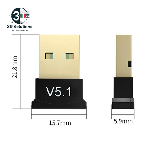 MINI USB Bluetooth 5.1 Dongle Adattatore per PC Laptop Mouse Tastiera Tablet Tel - Zdjęcie 7 z 13