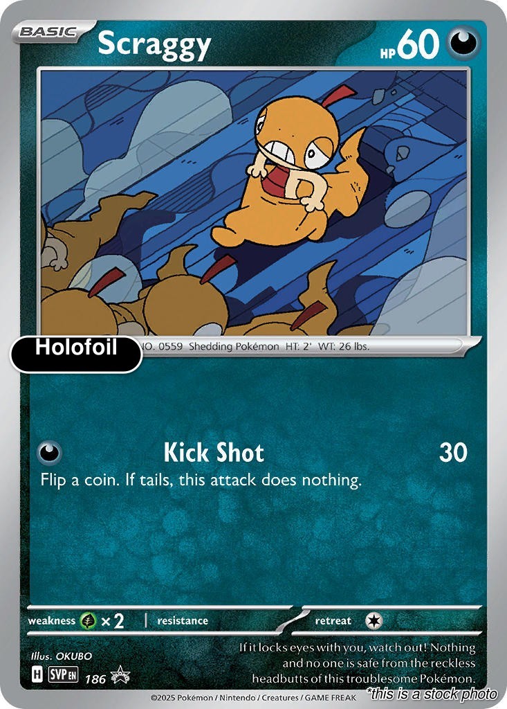 Scraggy Holofoil Promo SVP 186 NM