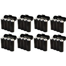 8 BLACK AA AAA BATTERY BATTERY PLASTIC STORAGE CASE HOLDER BOX USA SHIP