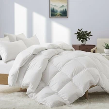 Puredown 800FP  Fluffy Extra Warm 90% Goose Down Comforter,  700TC Cotton Cover