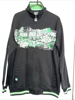 VTG Ecko Unltd ''Writing All Wrongs'' Graffiti Print Zippered Jacket XL.  EUC