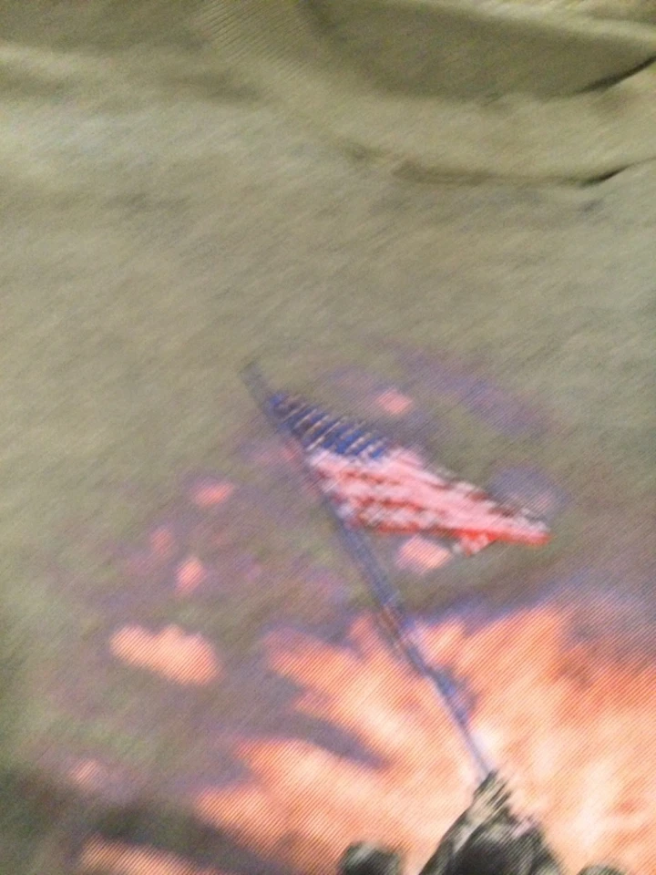 Camiseta vintage anos 80 emblema 3D Harley Davidson The Strong Surviv WW II oliva - Imagem 2 de 4