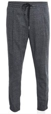 DIOR GREY CHECKED VIRGIN WOOL & MOHAIR JOGGER PANTS TROUSERS SIZE 50 MEN