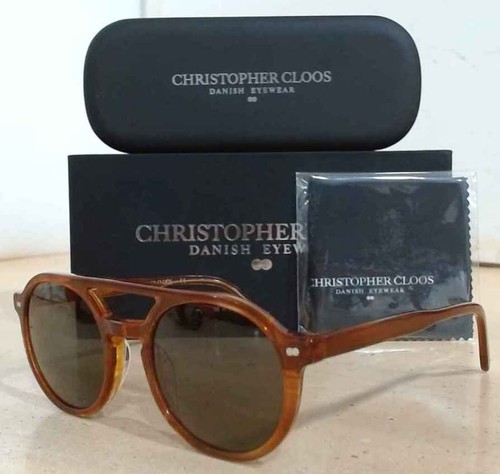 NEW Christopher Cloos Unisex Larvotto Sunglasses Bourbon/sun 48-21-145 $224.62