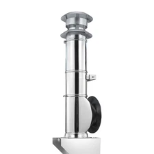 External Chimney Kit 6 Inch External with Windproof Cap Wall Bracket Roof