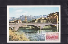 carte  1er jour   congrès sociétés philatéliques  38  Grenoble   1971