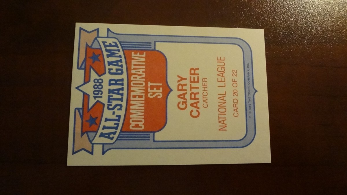 1988 TOPPS ALLSTAR #20 OF 22 1987 ALL STAR GARY CARTER