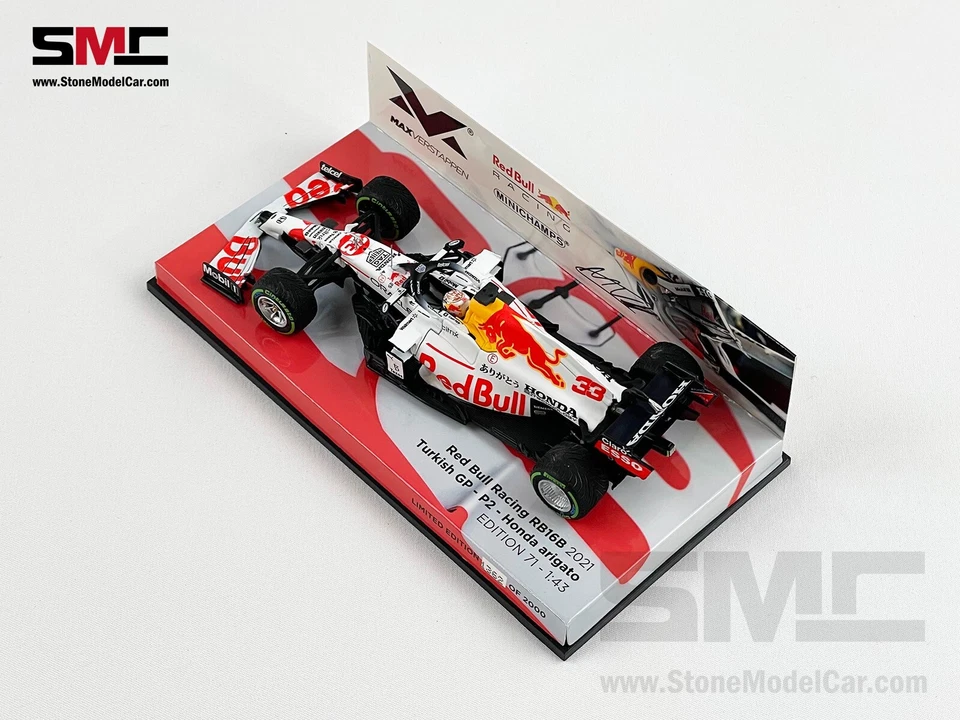 Red Bull F1 RB16B Max Verstappen Turkish GP 2021 World Champion 1:43 MINICHAMPS - Image 3 of 4