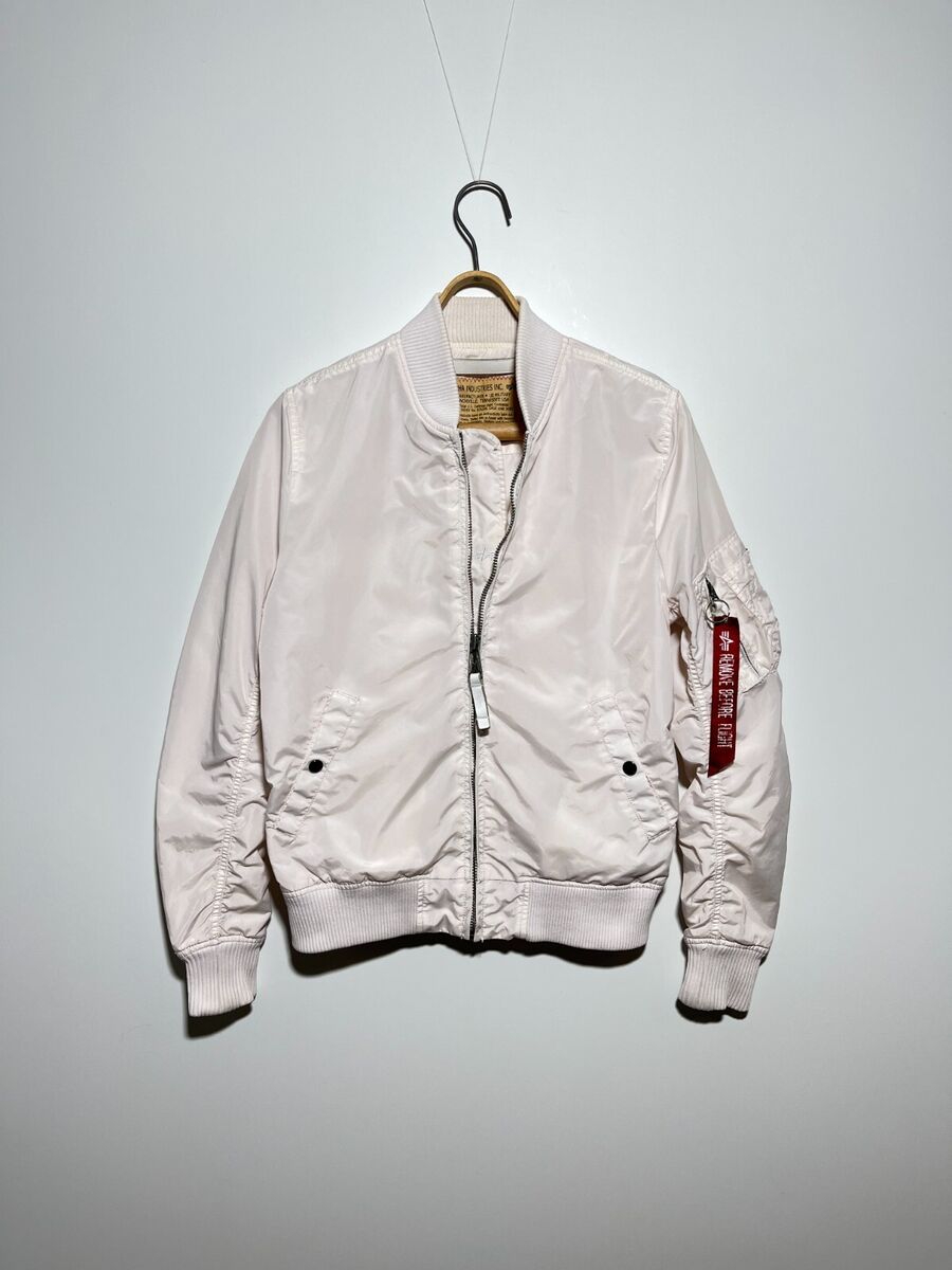 Alpha Industries White MA-1 Bomber Jacket Size XS Alpha Industries White MA-1 Bomber Jacket Size XS