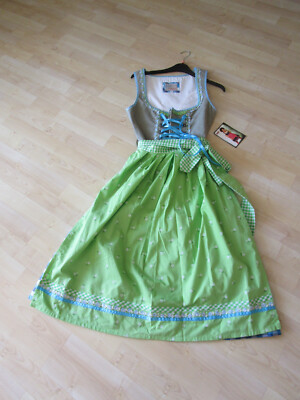 Stockerpoint Dirndl Sophia Gr. 34 Pistazie blau taupe neu mit Etikett!