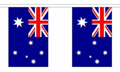 Australien Flagge Wimpelkette - 3m 6m 9m Meter Länge 10 20 30 Fahnen - Polyester