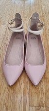 BRAND NEW Pink Pointy Flat with cross strap size 36