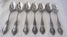 Oneida Northland BATON ROUGE Stainless Japan Flatware Tea Spoons Lot of 7