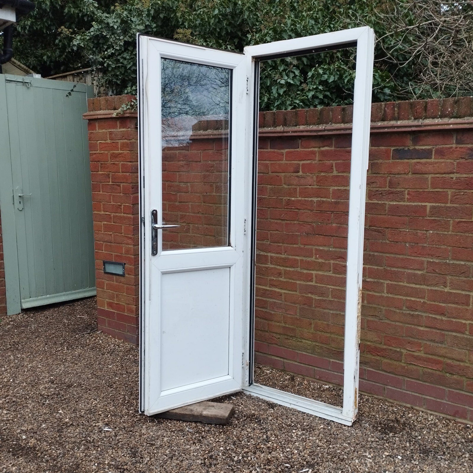 exterior external Upvc double Glazed Back door In Frame eBay