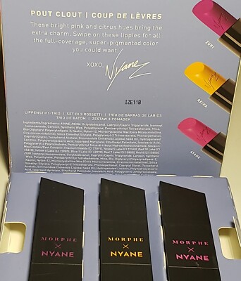 MORPHE X NYANE Fierce Fairytale LIPSTICK TRIO shades ZURI REINA